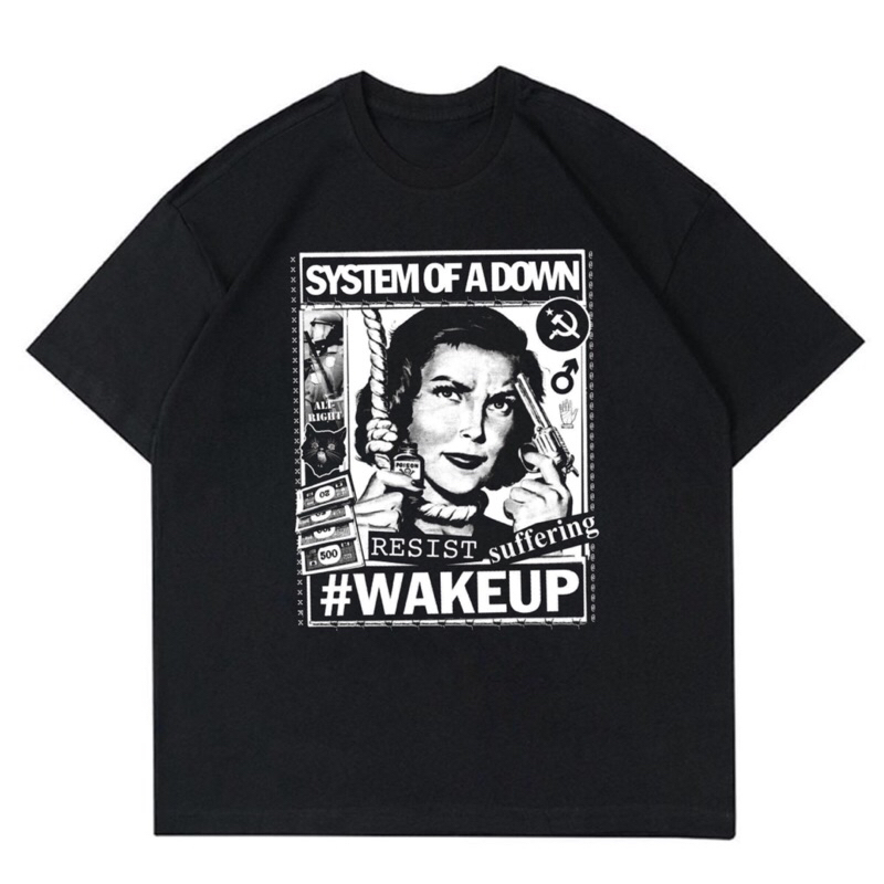 KAOS BAND SYSTEM OF A DOWN - RESIST SUFFERING | T-SHIRT BAND SYSTEM OF A DOWN OVERSIZE | BAJU BAND S