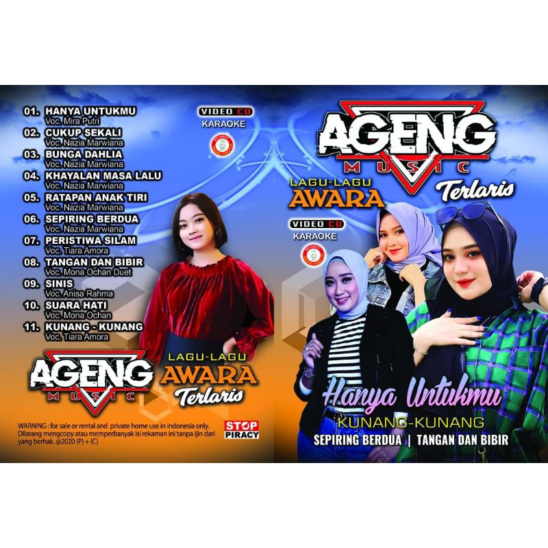 VCD karaoke, lagu-lagu AWARA terlaris. "hanya untukmu"