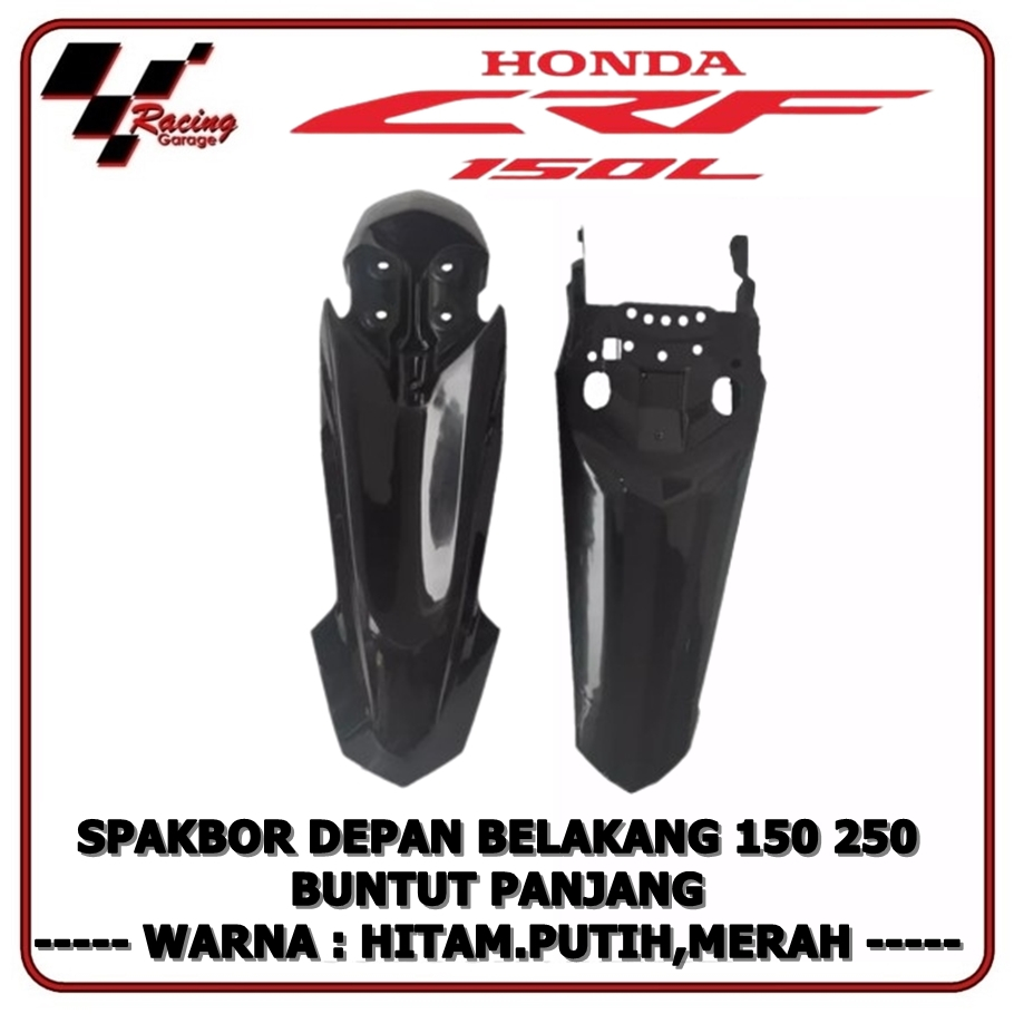 Spakbor Set Depan Belakang Crf 150 250 Spakbord Fender Honda Motor Cross Trail Supermoto Super Moto