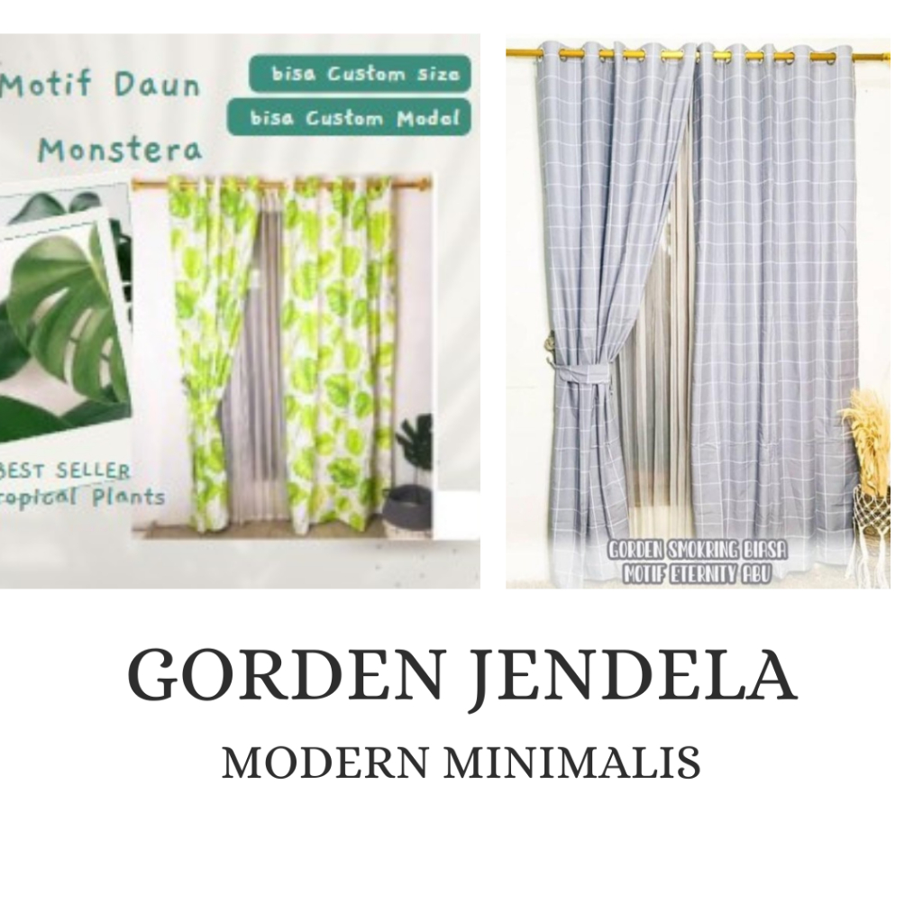 Gorden Jendela Pintu MINIMALIS MODERN  MODEL CINCIN SMOKRING