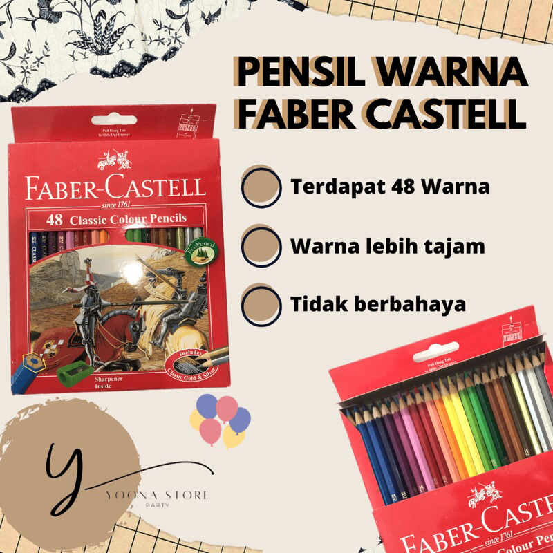 

PENSIL WARNA FABER-CASTELL ISI 48