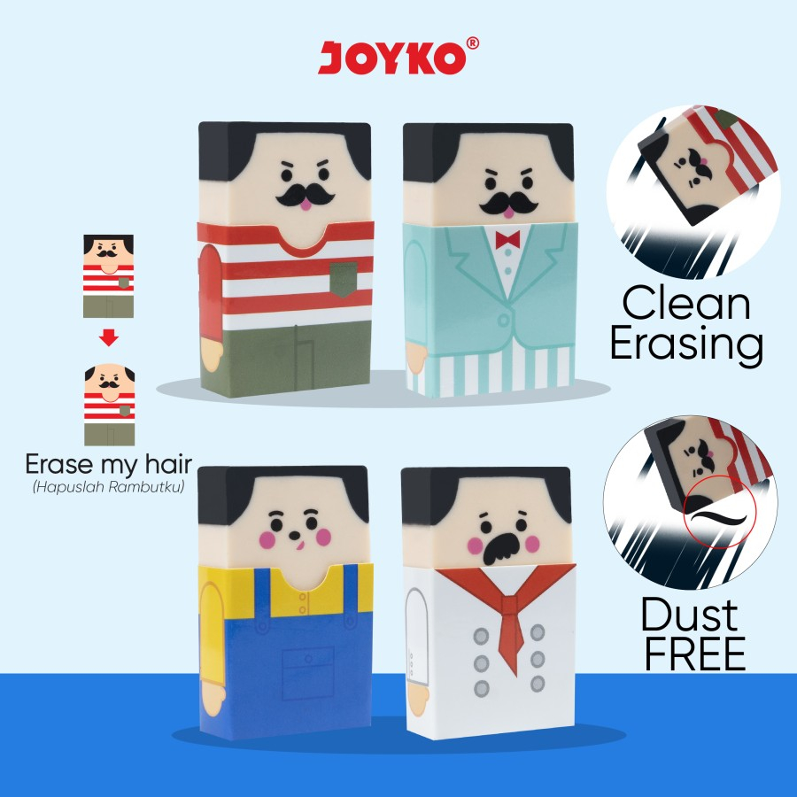 

PENGHAPUS PENSIL JOYKO ER-125 MAN IN COSTUME| ERASER | SETIP MOTIF PRIA BERKOSTUM