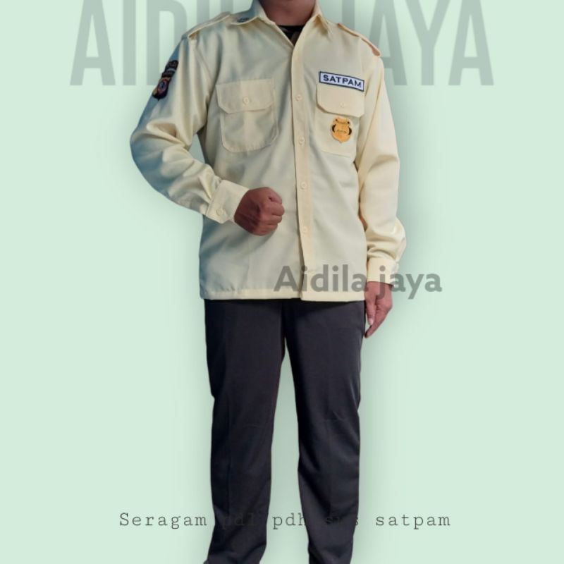 SERAGAM PDH LENGAN PANJANG SATPAM PDL SUS BAHAN TWIST HALUS