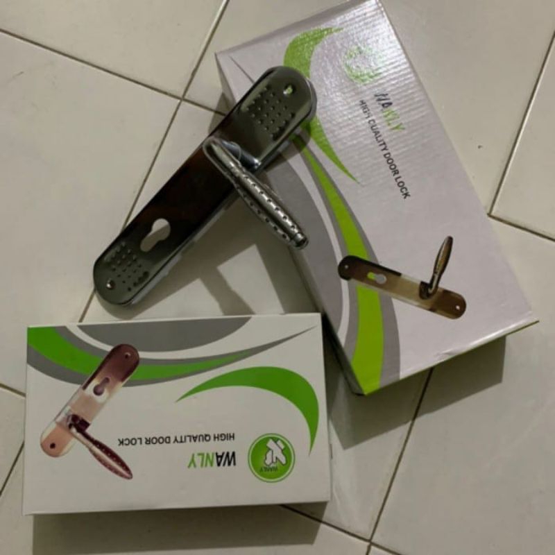 Kunci Pintu Tanggung WANLY Lengkap / Kunci Pintu Rumah Set 20 Cm