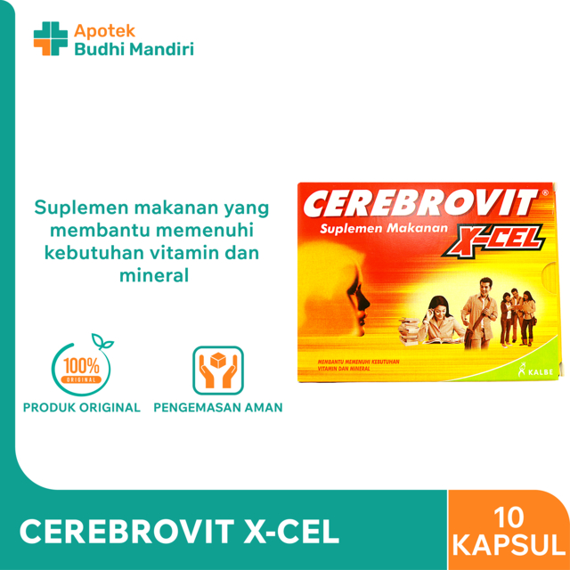 Cerebrovit X-Cel 10 Kapsul - Memenuhi Kebutuhan Vitamin dan Mineral