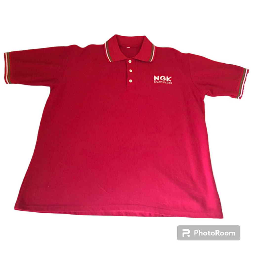 T-shirt Berkerah Model Polo Warna Merah SIZE XL