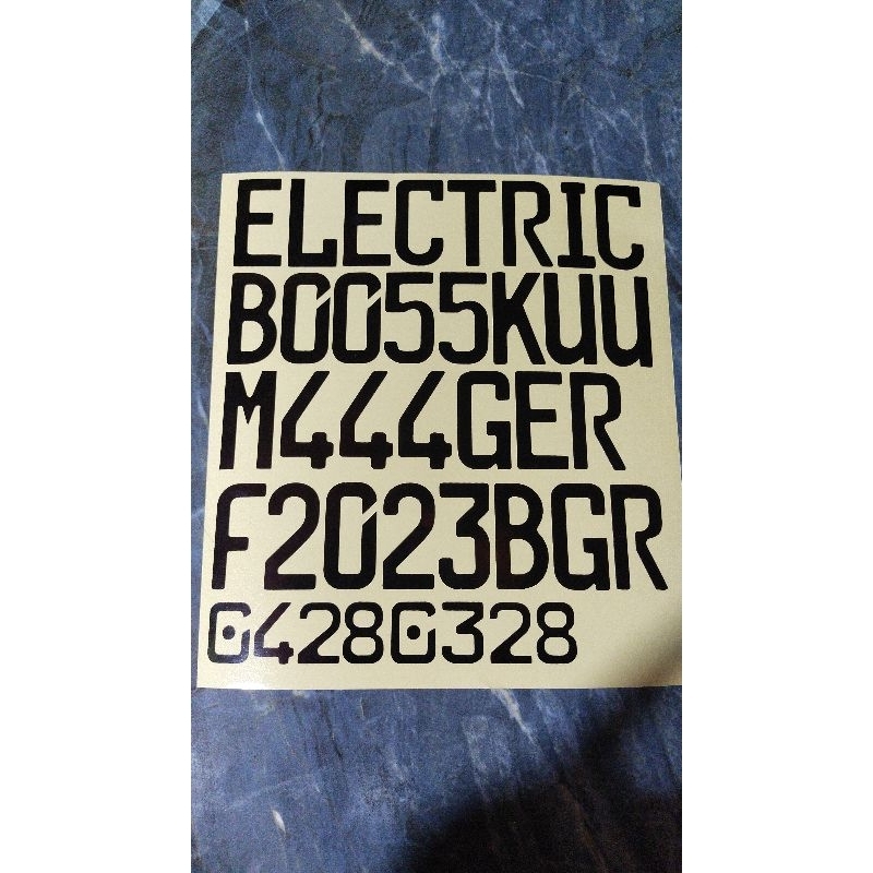 STICKER PLAT NOMOR MOTOR & MOBIL ( FONT BARU, FONT LAMA, FONT VARIASI )