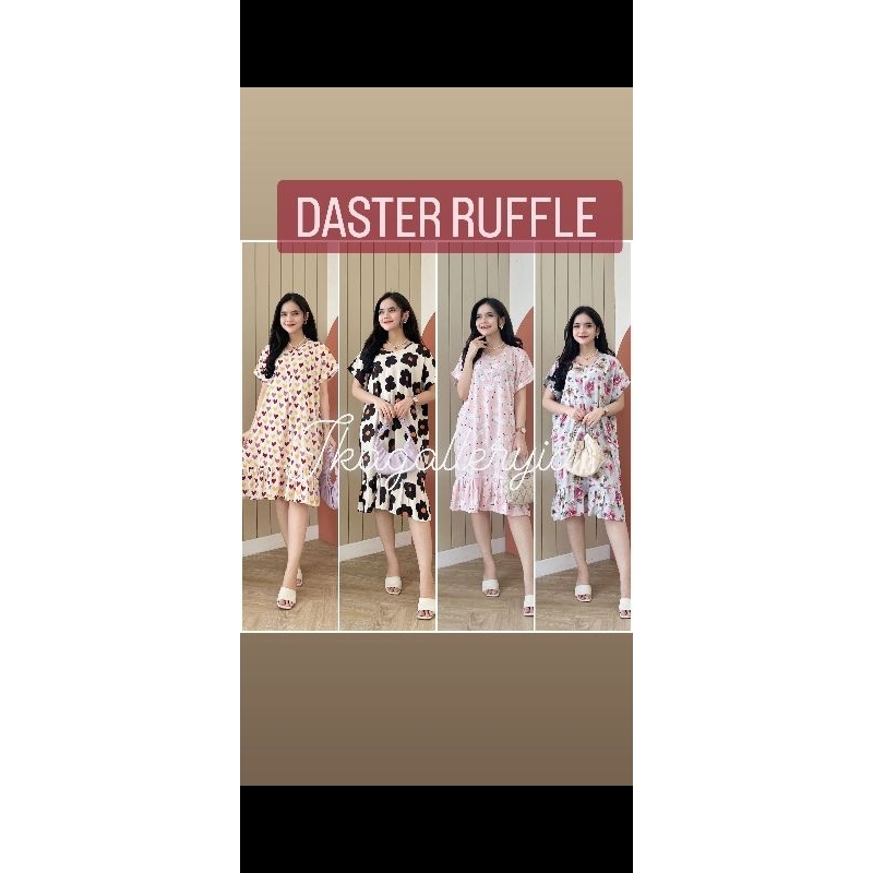daster ruffle viral kekinian rempel bawah busui LD 120cm