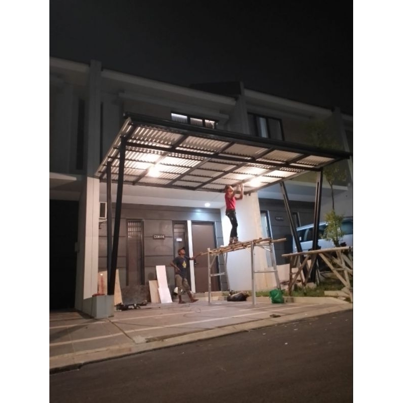 kanopi baja ringan atap alderon RS singgel layer