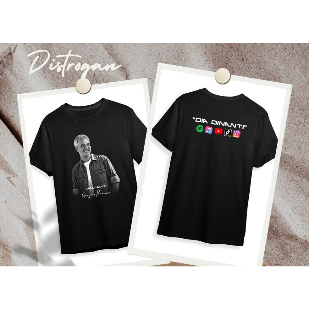 KAOS PRIA DISTROGAN SAHABAT GANJAR / SAHABAT GANJAR / GANJAR PRANOWO