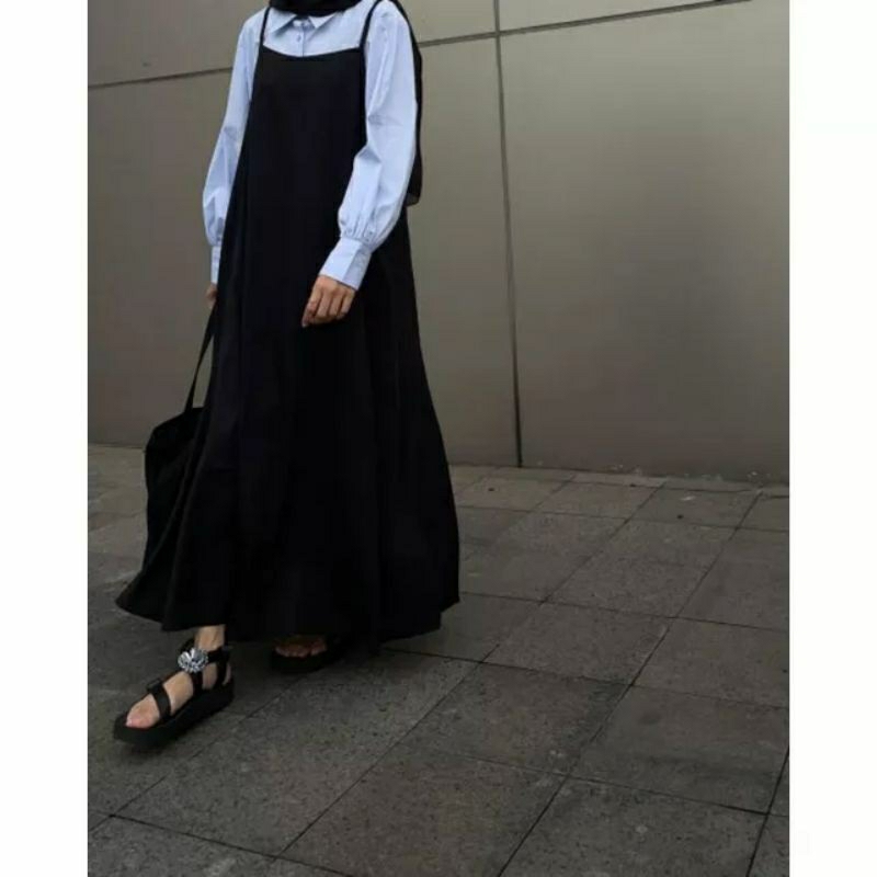 overall dress Inner dress tali busui busui non busui daleman gamis baju kutung lekbong tanpa lengan 