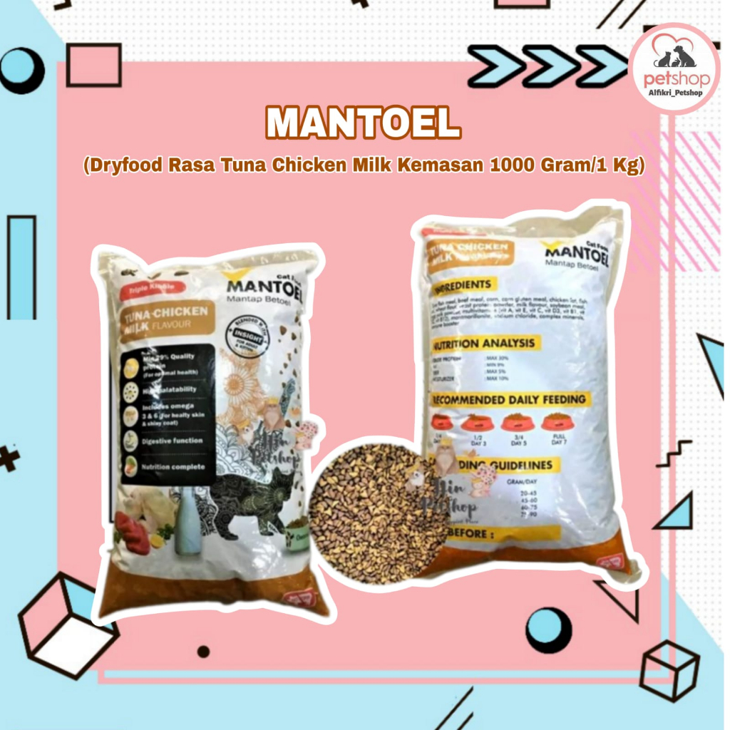 Makanan Kucing Mantoel 1kg