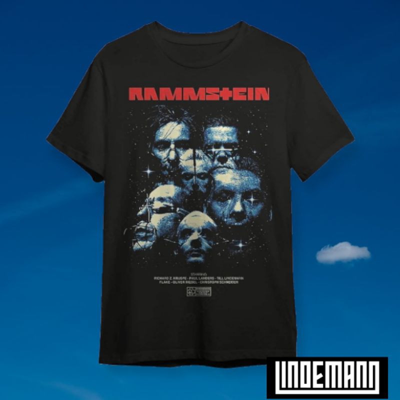 Rammstein Industrial Metal Band T-shirt/Kaos Band Metal Rammstein Unisex/Kaos Band Oversize Rammstei