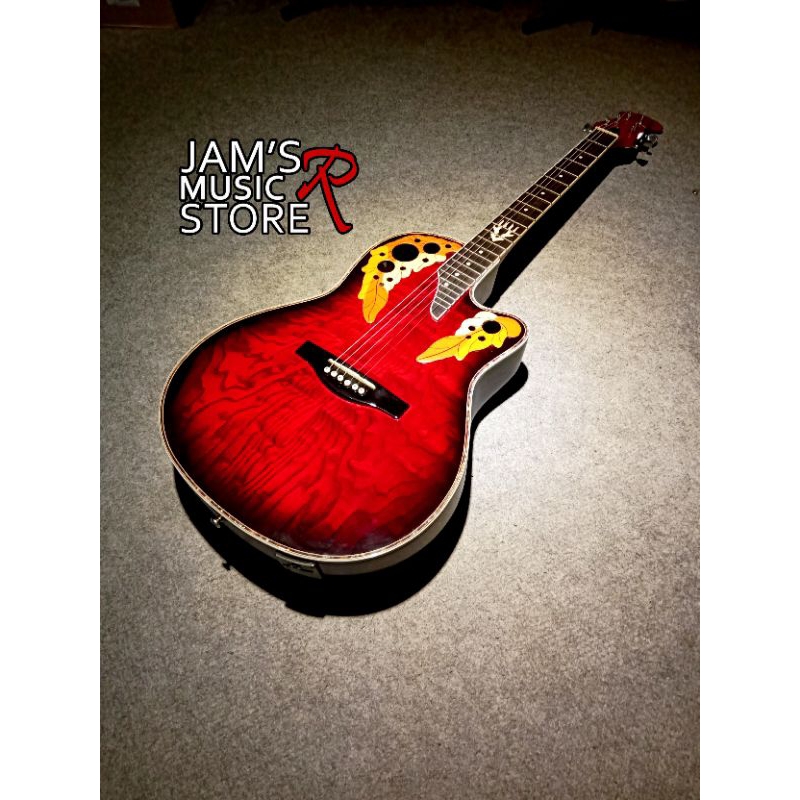 gitar acustik electrik Venzschet ovation red