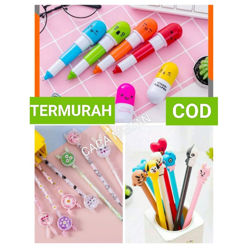 

26 PULPEN KARAKTER LUCU PULPEN CANTIK PULPEN TINTA CAIR AMPLOP