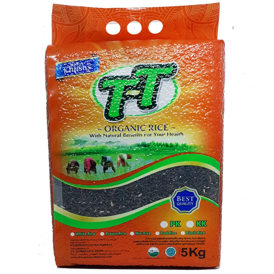 

beras hitam Organik tip top 5 kg / beras organik