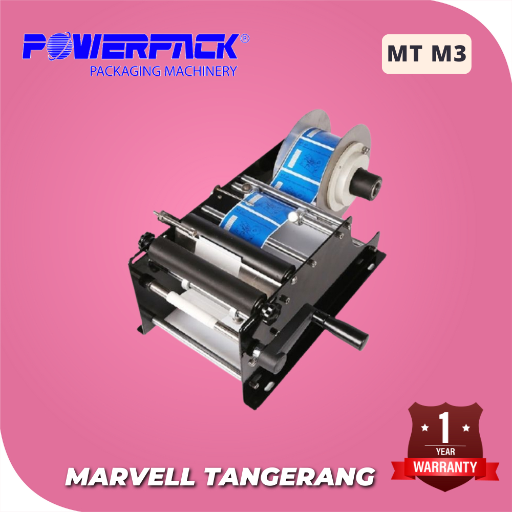 

Mesin Label Manual Labelling Botol Kemasan POWERPACK MT M3