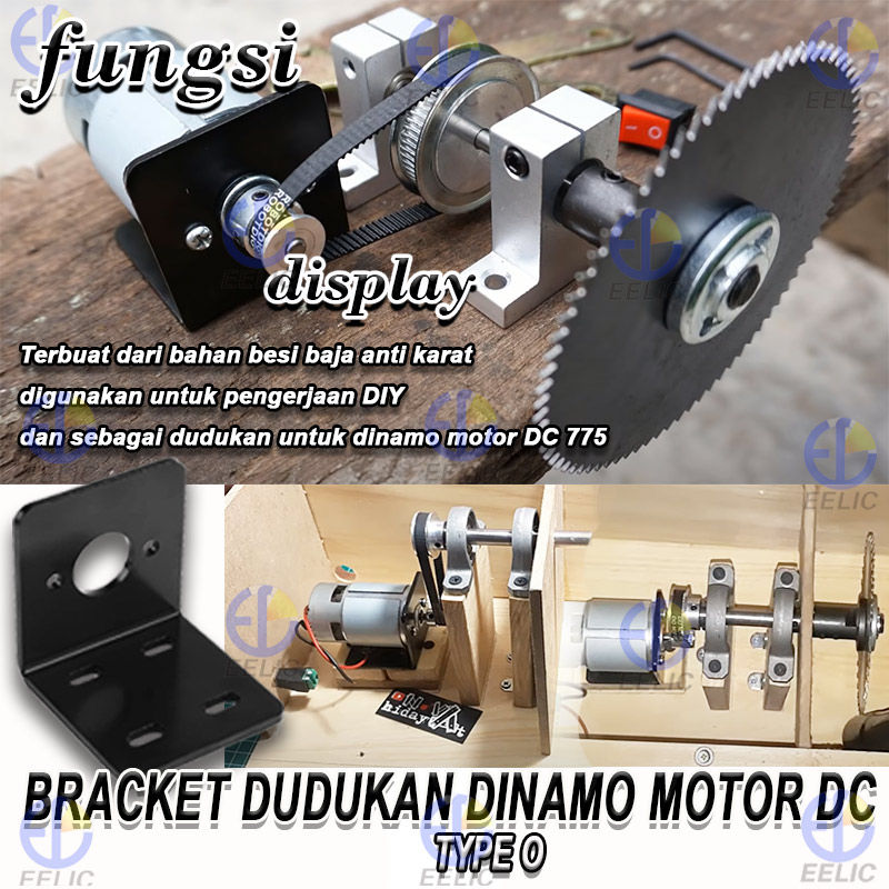 Xaviertaran Eelic Bdd-M775 Bracket Dudukan Dinamo Dc Motor 775 Type O
