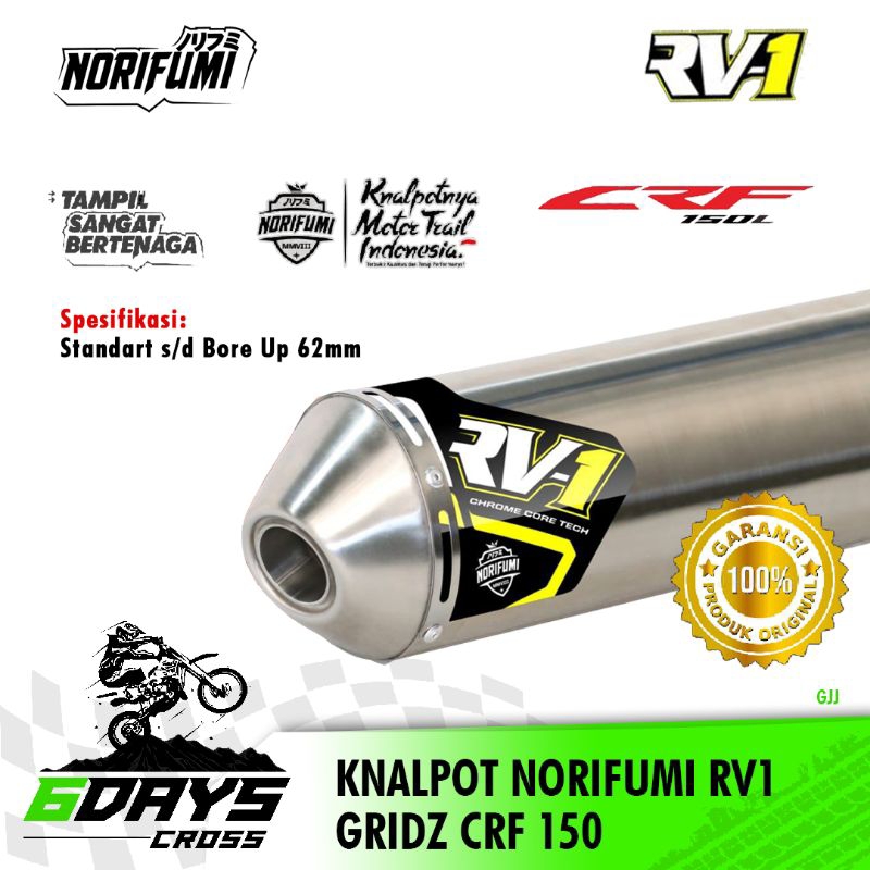 KNALPOT NORIFUMI RV1 GRIDZ KLX 150 / CRF 150