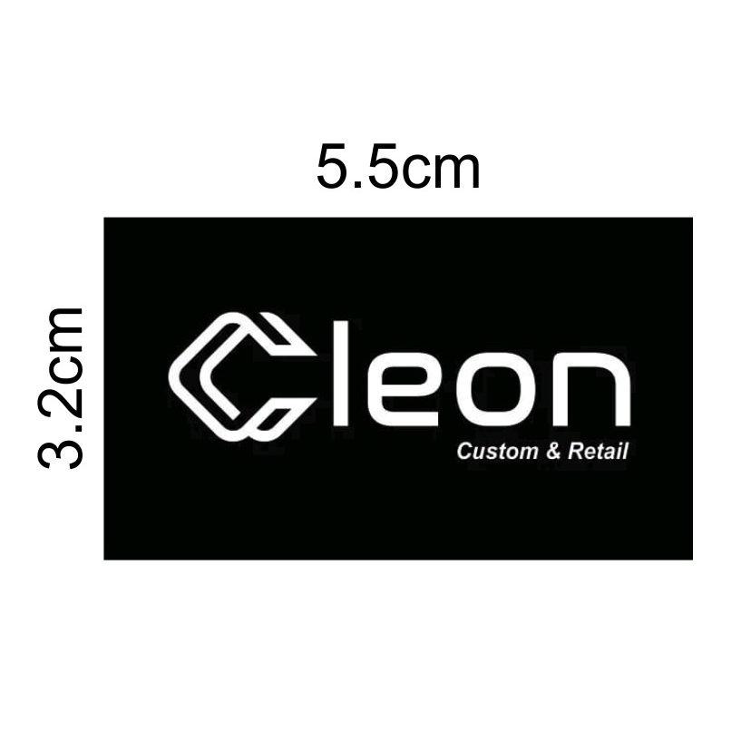 

label woven cleon