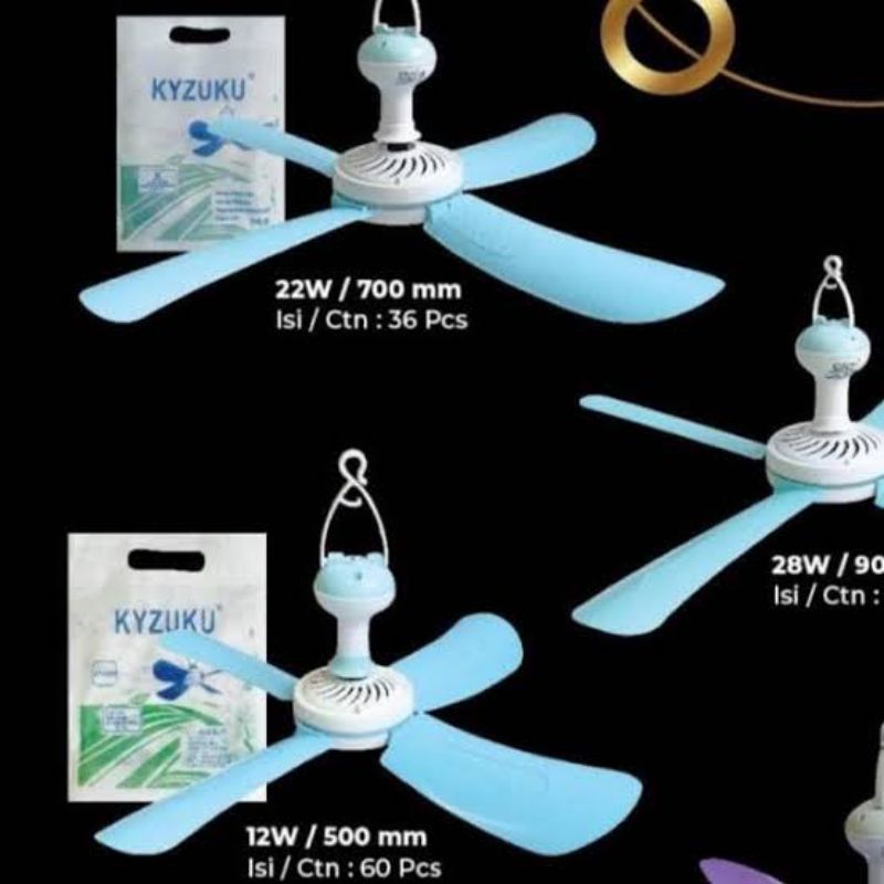MINIFAN KYZUKU 22W & 28W / HELIFAN KYZUKU 22W & 28W / KIPAS ANGIN GANTUNG KYZUKU 22W & 28W