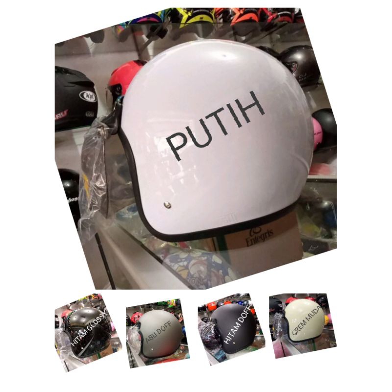 HELM MURAH, HELM HALF FACE BOGO POLOS GAYA RETRO KUALITAS BAGUS TERJAMIN DENGAN UKURAN YG SUPER BIG/