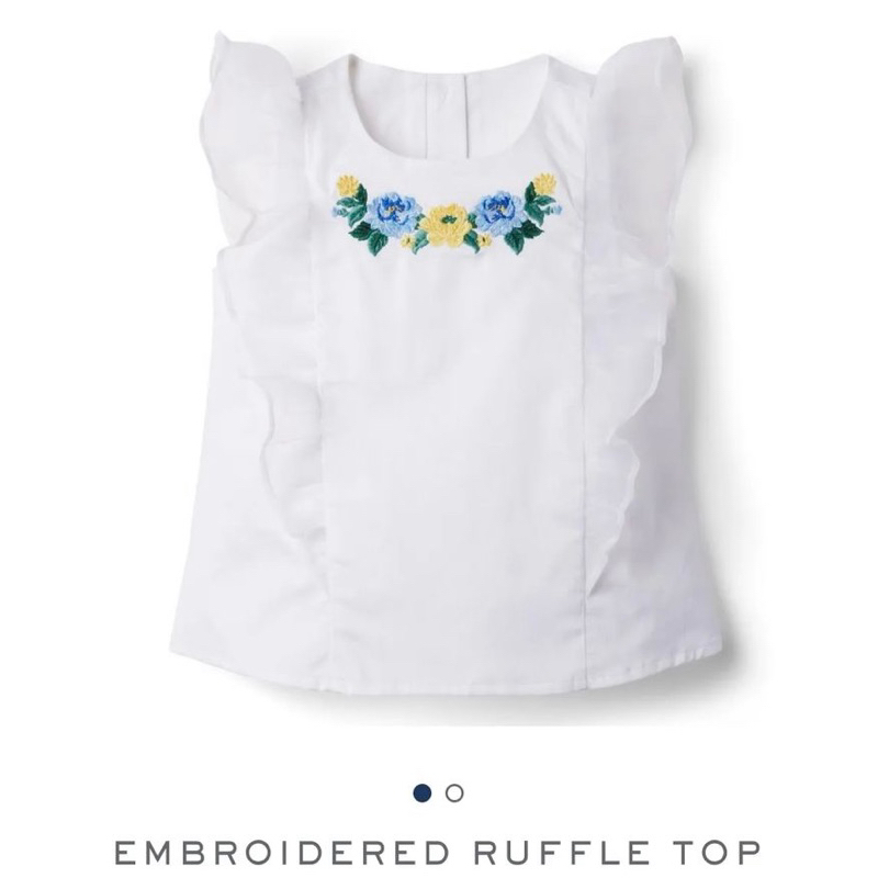 Janie and Jack Emroidered Ruffle Top