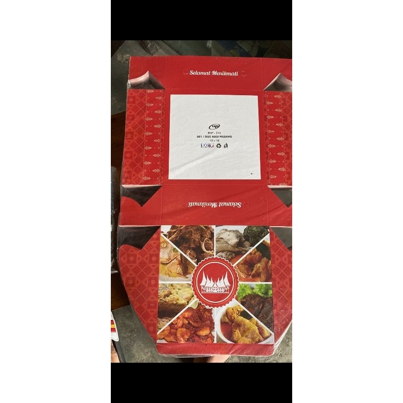 Dus Kotak Motif Nasi Padang