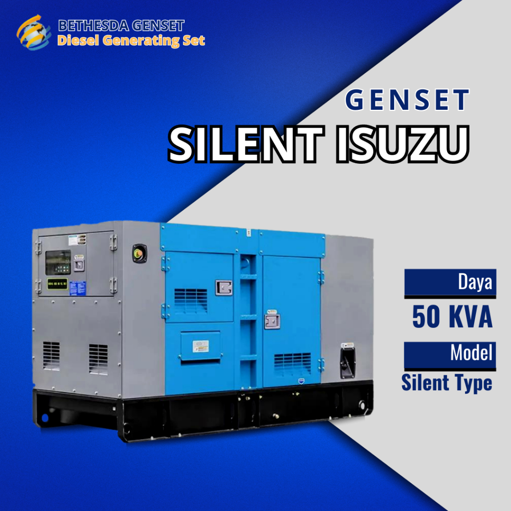 MESIN GENSET ISUZU 50 KVA SILENT