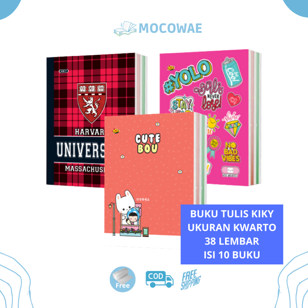 

BUKU TULIS KIKY KWARTO 38 ATK MOTIF LUCU ANAK SEKOLAH