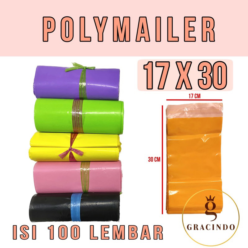 

17x30 100 LEMBAR / PLASIK POLYMAILER PLASTIK PACKING ONLINE SHOP