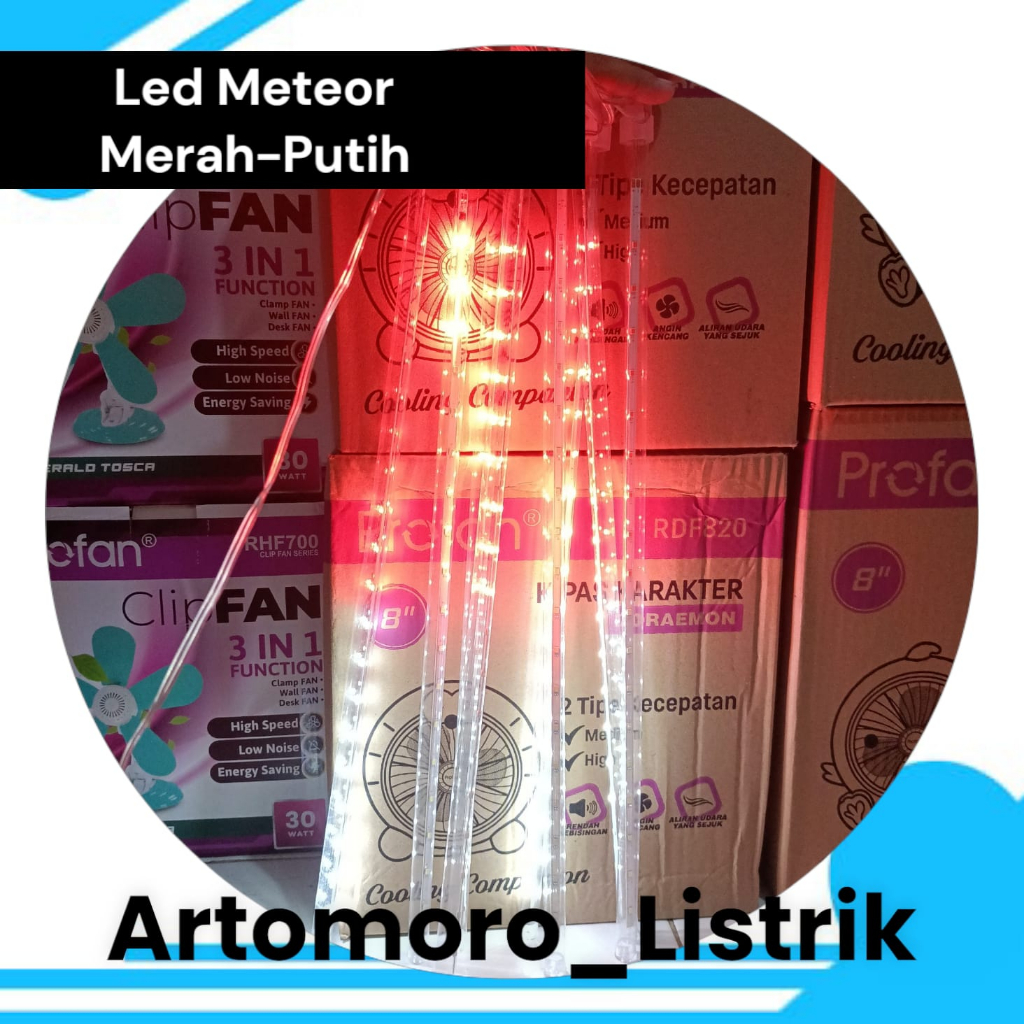 Lampu Meteor Merah Putih/ Led Meteor Warna-Warni / Lampu Agustusan
