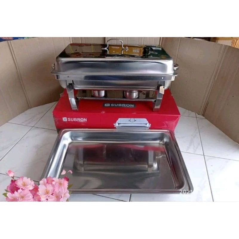 SUBRON chafing dish prasmanan segi 9 liter