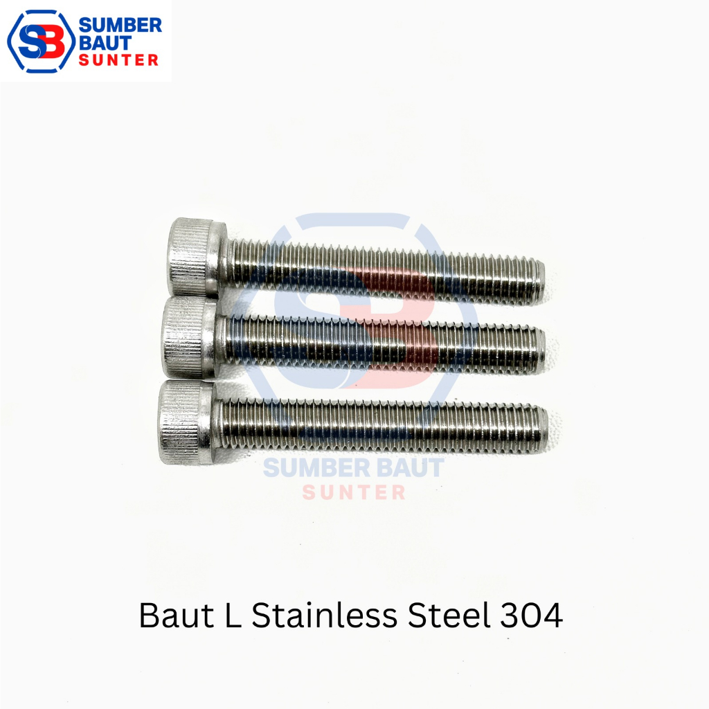 M10x130 Baut L Stainless SS 304 Hex Head Socket Screw 10x130