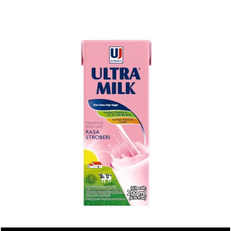 

ultra milk uht rasa stroberi 200ml