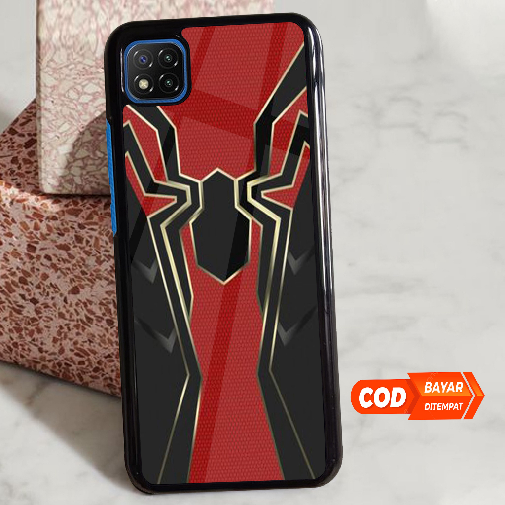 SOFTCASE REDMI 9C SPIDERMAN MARVEL SOFTGLAS KILAU GLOSSY Fashion Casing hardcase kesing cover pelind