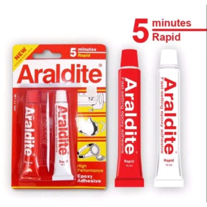 

Lem Epoxy Araldite Merah 5menit