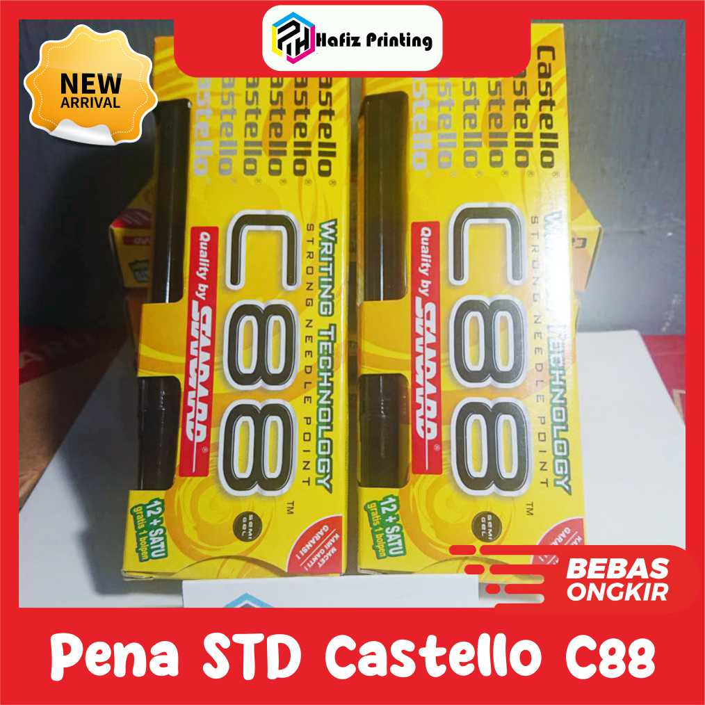 

pulpen standard catello pena standard hitam c88 isi 13pcs