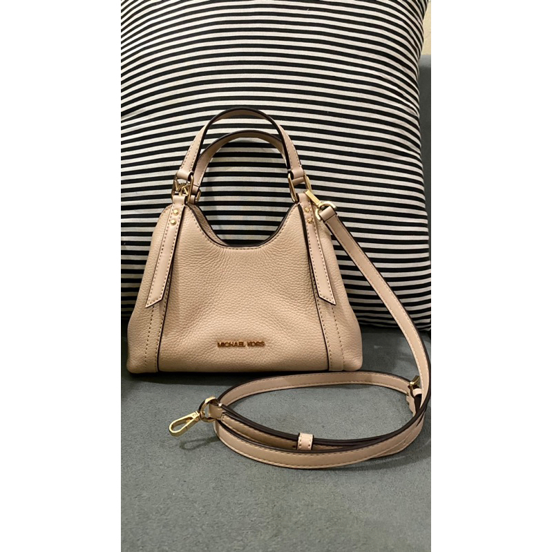 MK Arlo Small Satchell Buff/Beige