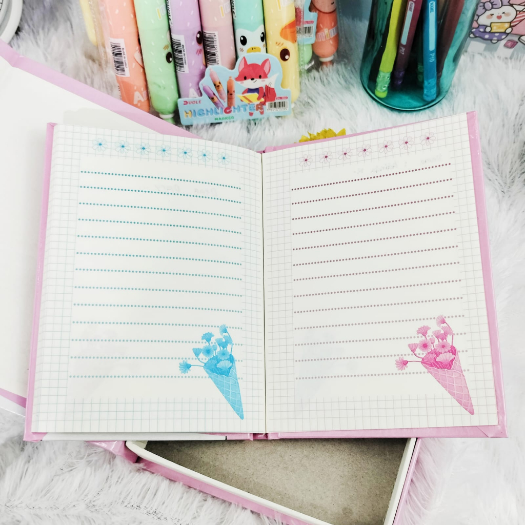 

RB Buku Diary Gembok We Bare Bear Jurnal Rahasia Imut Lucu Termurah Unik Buku Tulis Catatan Lucu