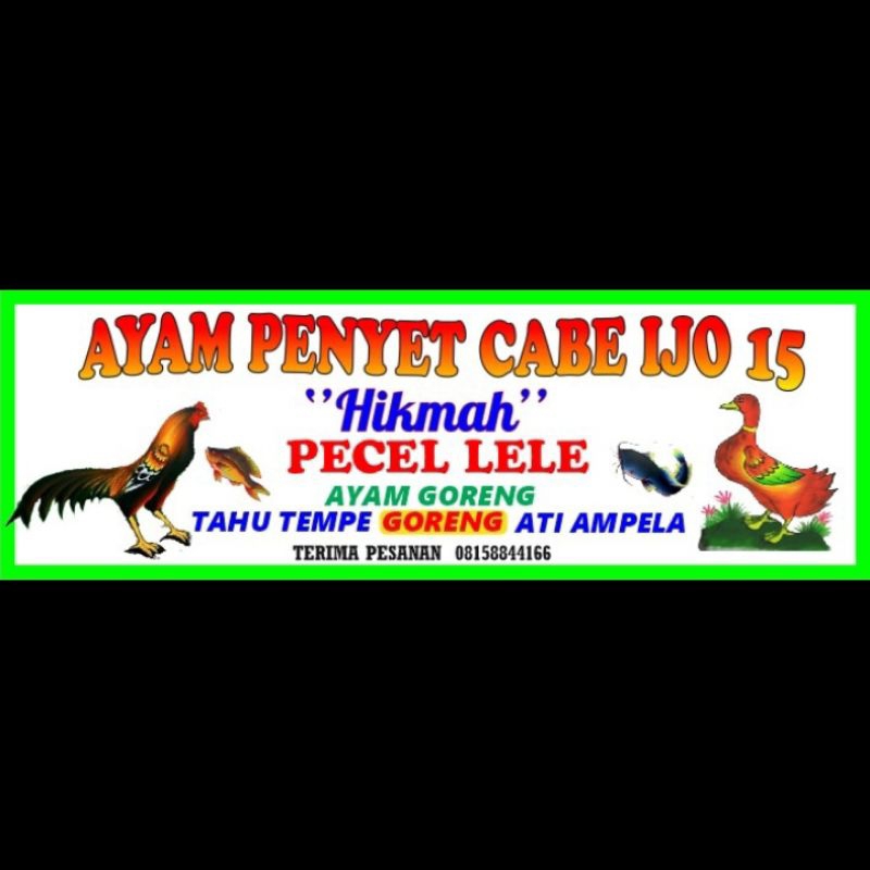 Spanduk kain pecel lele