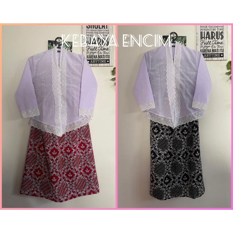 kebaya encim Sd rok hitam /kebaya encim rok merah tebal/ rok batik anak sd motif lereng/rok anak sd 