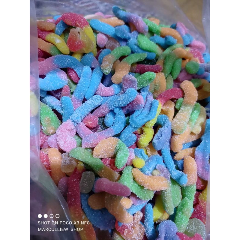 yupi cacing gula warna 500gr reject bentuk