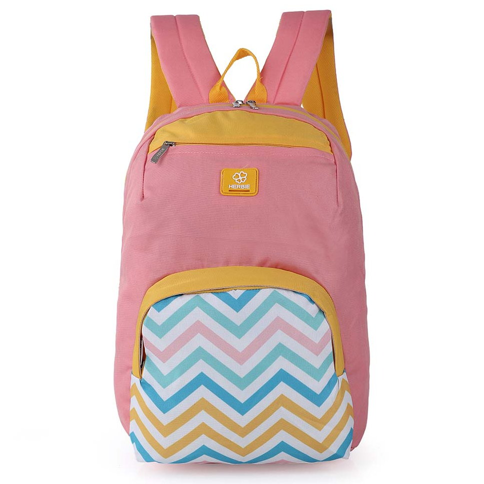 ALICE PINK - Tas Ransel Wanita Backpack Casual Outdoor Sekolah Free Raincoat ORI