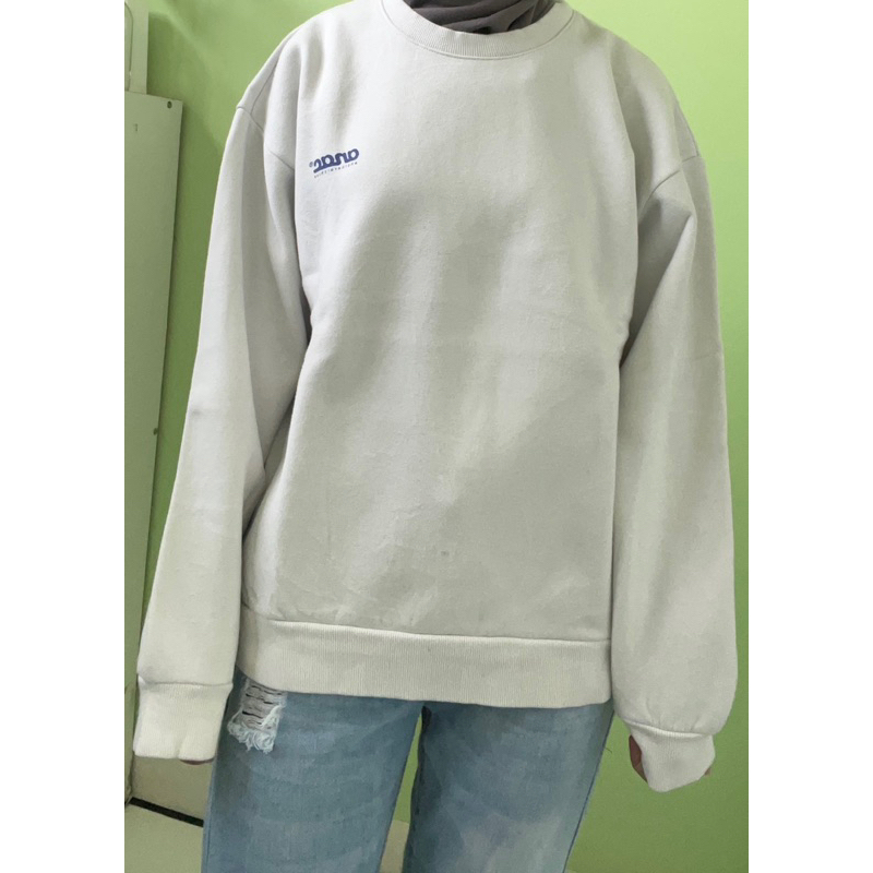 Trhift crewneck oversize | crewneck lengan balon