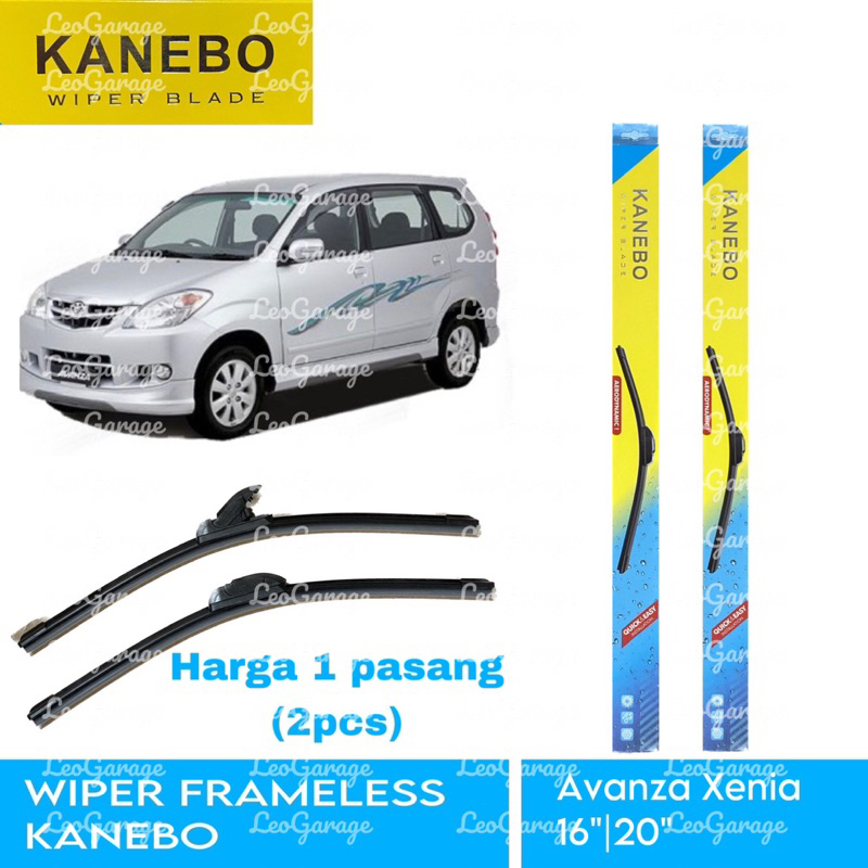 WIPER KANEBO AVANZA XENIA 2004 2011 FRAMELESS KARET SAPU KACA