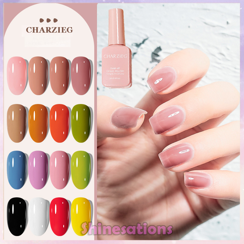 Kutek Charzieg Pink Kutek Nail Gel Polish 8ml UV LED Kuku Gel Kutek Cat Eye NL026