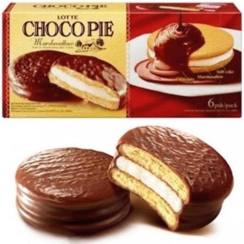 

Lotte Choco Pie Marshmallow Box 1 Pack Isi 12 pcsx28gr