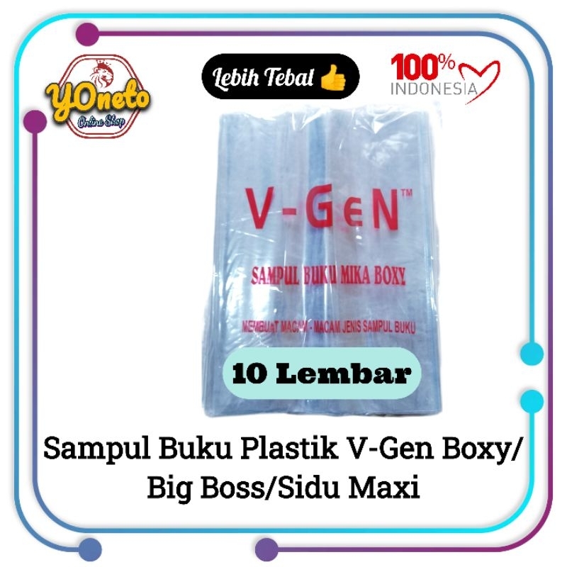

Sampul Buku Plastik V-Gen Tebal Ukuran Boxy/Besar 10Lembar
