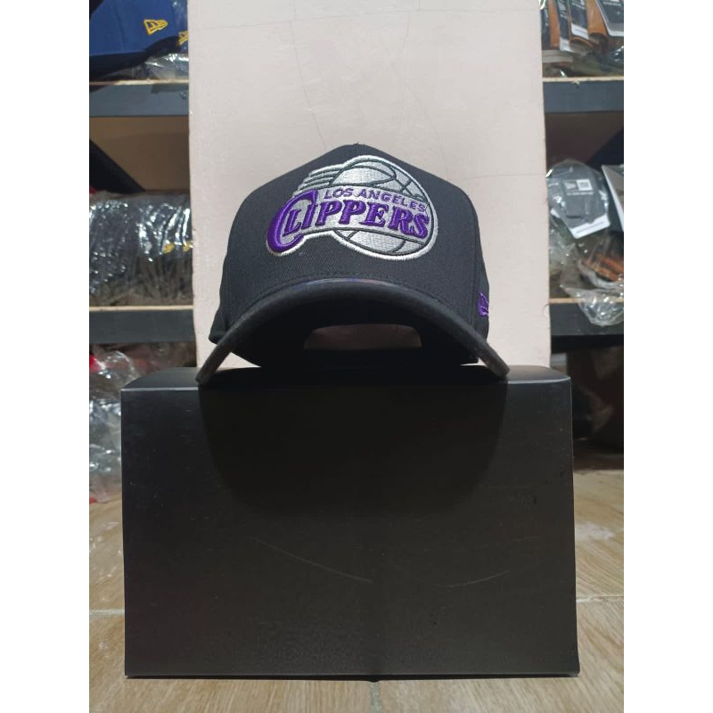 topi baseball premium pria wanita logo LOS ANGELES CLIPPERS UNGU bahan hitam